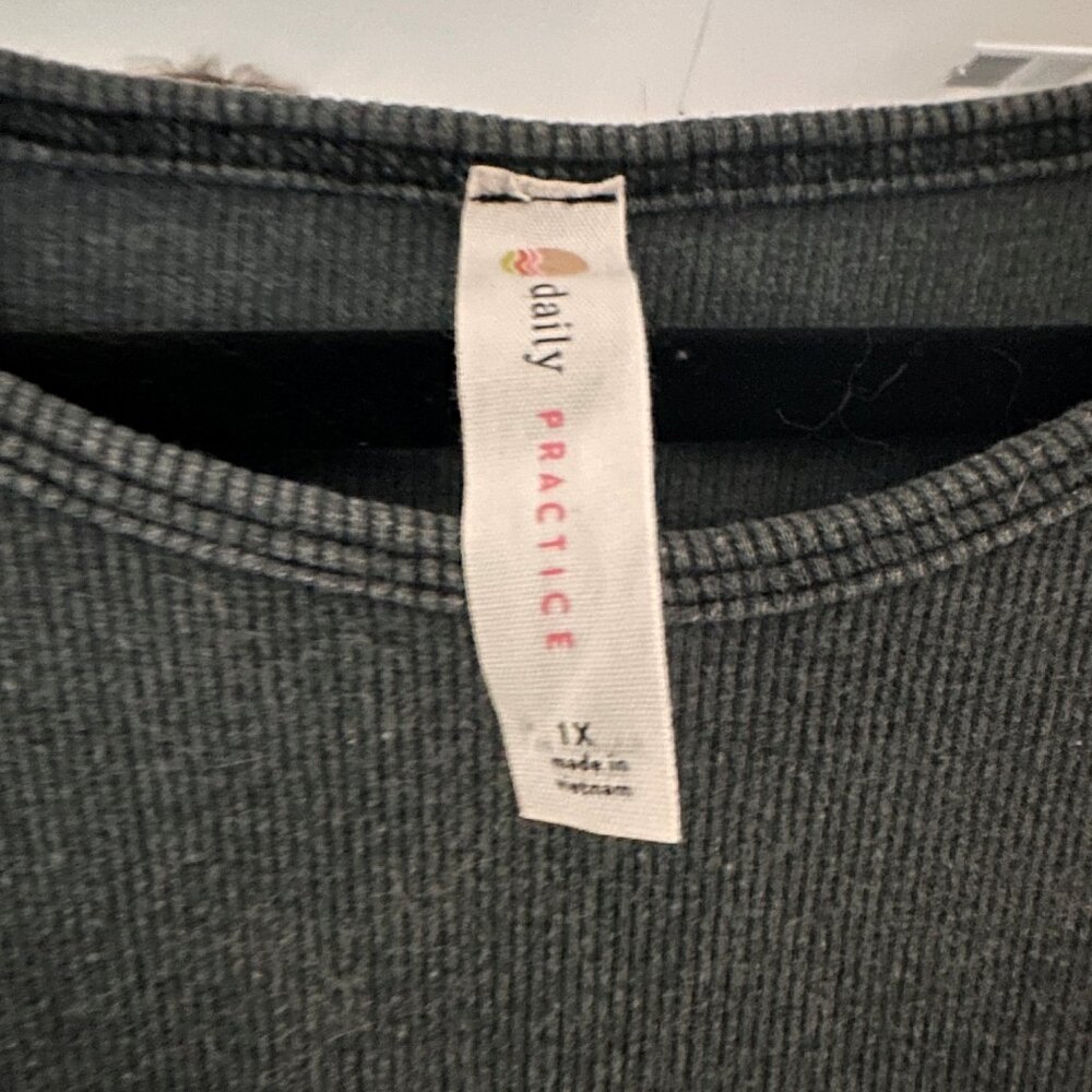 Anthropologie - Daily Practice High-Neck Tank Twofer Midi Dress - XL - Gray - Picture 4 of 4